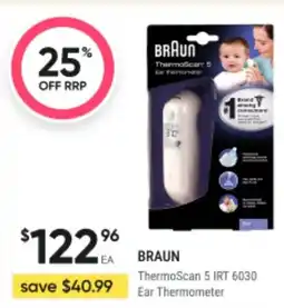 BIG W Braun thermoscan ear thermometer offer