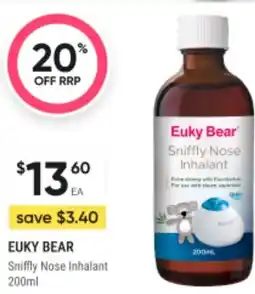 BIG W Euky bear sniffly nose inhalant offer