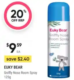 BIG W Euky bear sniffly nose room spray offer