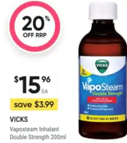 BIG W Vaposteam inhalant double strength offer