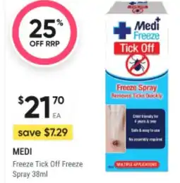 BIG W Medi freeze tick off freeze spray offer