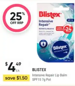 BIG W Blistex intensive repair lip balm offer