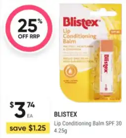 BIG W Blistex lip conditioning balm offer