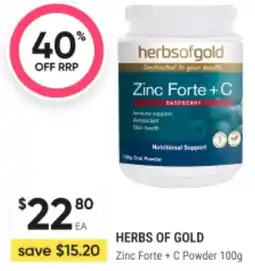 BIG W Herbs of gold zinc forte offer