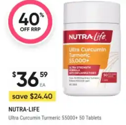 BIG W Nutra life ultra curcumin turmeric offer