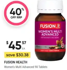 BIG W Fusion health women's multi advanced offer