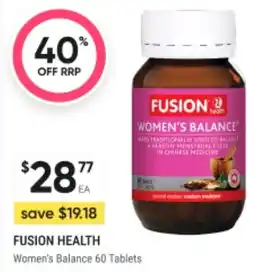 BIG W Fusion health women's balance offer