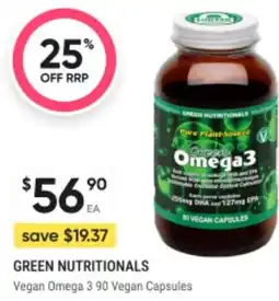 BIG W Green nutritionals vegan omega offer