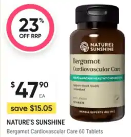 BIG W Nature's sunshine bergamot cardiovascular care offer