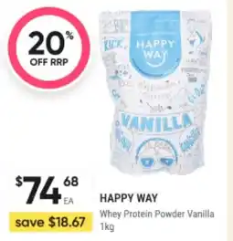 BIG W Happy way whey protein powder vanilla offer