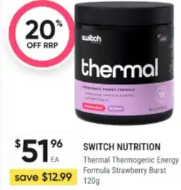 Switch nutrition thermal thermogenic energy