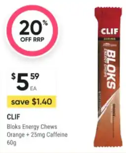 Clif bloks energy chews orange