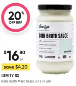 BIG W Gevity rx bone broth mayo great guts offer