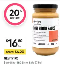 BIG W Gevity rx bone broth bbq better belly offer