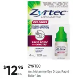 BIG W Zyrtec antihistamine eye drops rapid relief offer