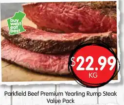 Spudshed Parkfield beef premium yearling rump steak offer