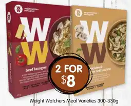 Weight watchers meal varieties