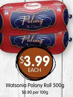 Spudshed Watsonia polony roll offer