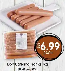 Spudshed Don catering franks offer