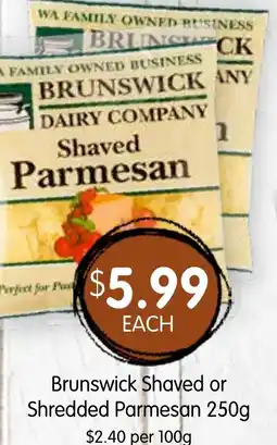 Spudshed Brunswick shaved or shredded parmesan offer