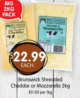 Spudshed Brunswick shredded cheddar or mozzarella offer