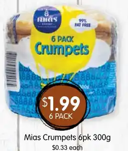 Spudshed Mias crumpets offer