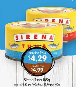 Spudshed Sirena tuna offer
