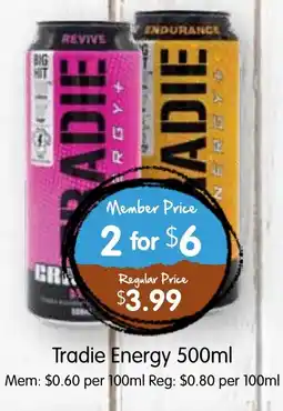 Spudshed Tradie Energy offer