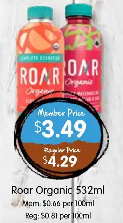 Spudshed Roar Organic offer