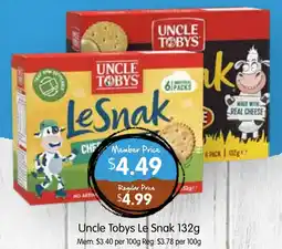 Spudshed Uncle Tobys Le Snak offer