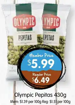 Spudshed Olympic Pepitas offer