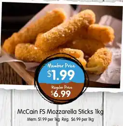 Spudshed Mccain fs mozzarella sticks offer