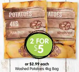 Spudshed Washed potatoes offer