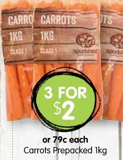 Spudshed Carrots prepacked offer
