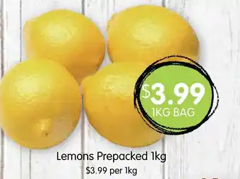 Spudshed Lemons prepacked offer