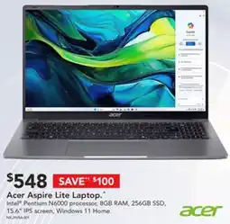 Harvey Norman Acer aspire lite laptop offer