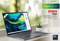 Harvey Norman Acer aspire go 14 laptop offer