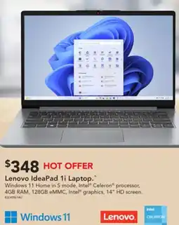 Harvey Norman Lenovo ideapad 1i laptop offer