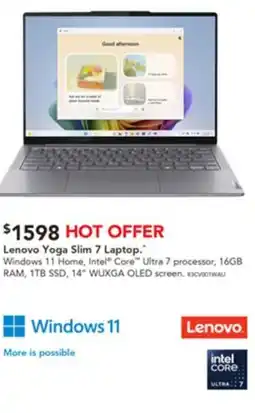 Harvey Norman Lenovo yoga slim 7 laptop offer