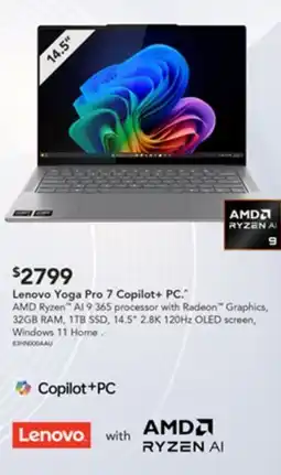 Harvey Norman Lenovo yoga pro 7 copilot+ pc offer