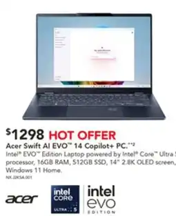 Harvey Norman Acer swift al evo offer