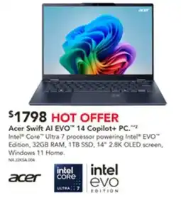 Harvey Norman Acer swift al evo offer