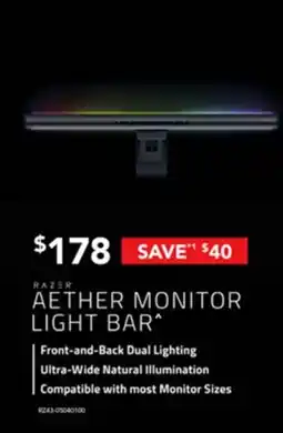 Harvey Norman Aether monitor light bar offer
