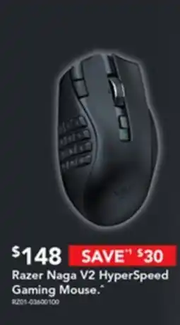 Harvey Norman Razer naga v2 hyperspeed gaming mouse offer