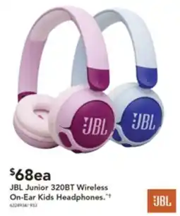 Harvey Norman JBL Junior 320BT Wireless On-Ear Kids Headphones offer