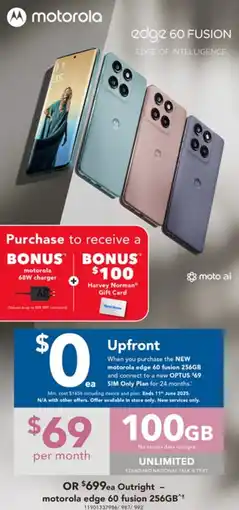 Harvey Norman edge 60 FUSION offer