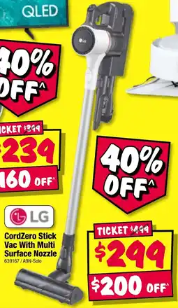 JB Hi-Fi CordZero Stick Vac With Multi Surface Nozzle offer