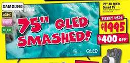 JB Hi-Fi 75" 4K QLED Smart TV offer