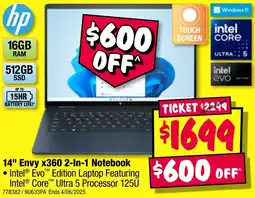 JB Hi-Fi 14" Envy x360 2-In-1 Notebook offer