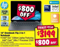 JB Hi-Fi 14" Omnibook Flip 2-In-1 Notebook offer